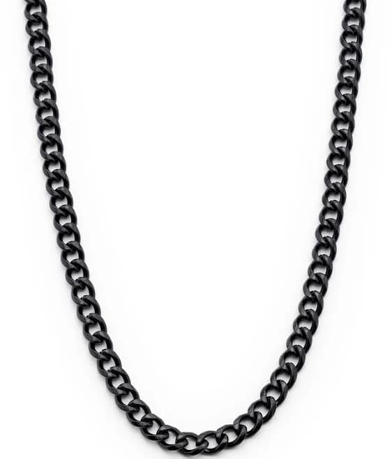 Stainless Steel Men's Curb Chain Necklace