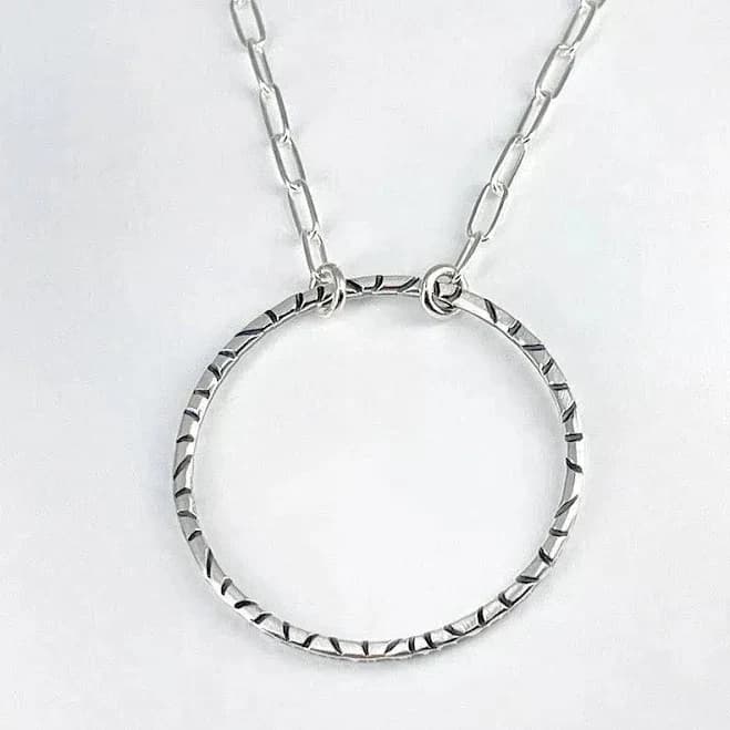 Sterling Silver Circle Necklace