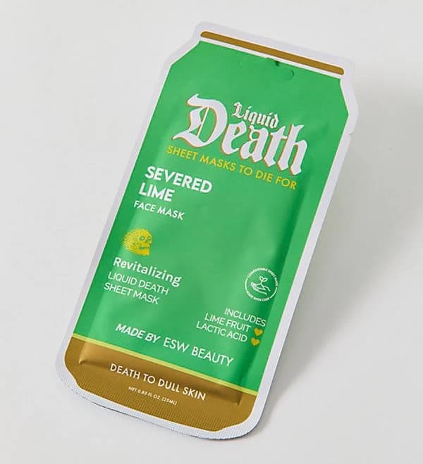 ESW Beauty X Liquid Death Facial Sheet Mask in Green at Urban Outfitters