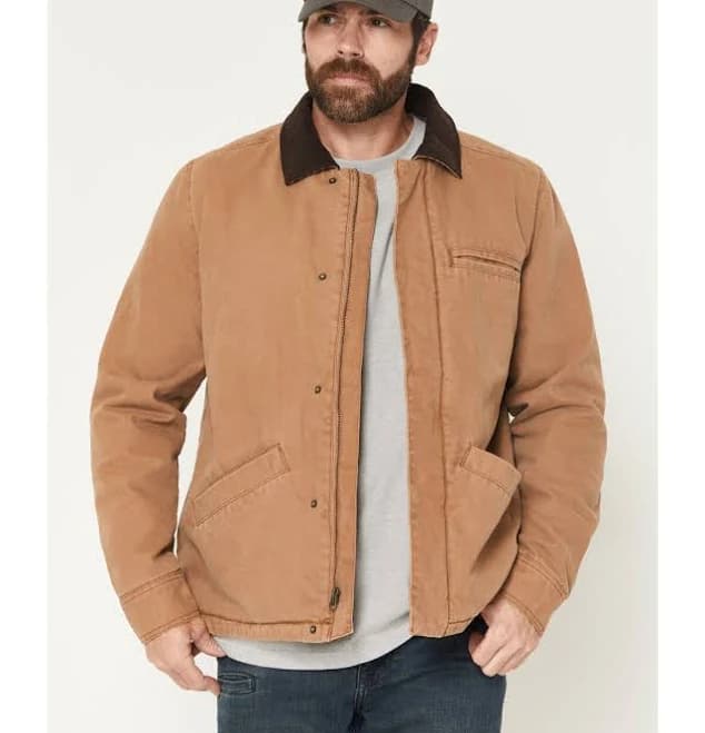 Hawx Men's Sherpa Lined Duck Canvas Jacket
