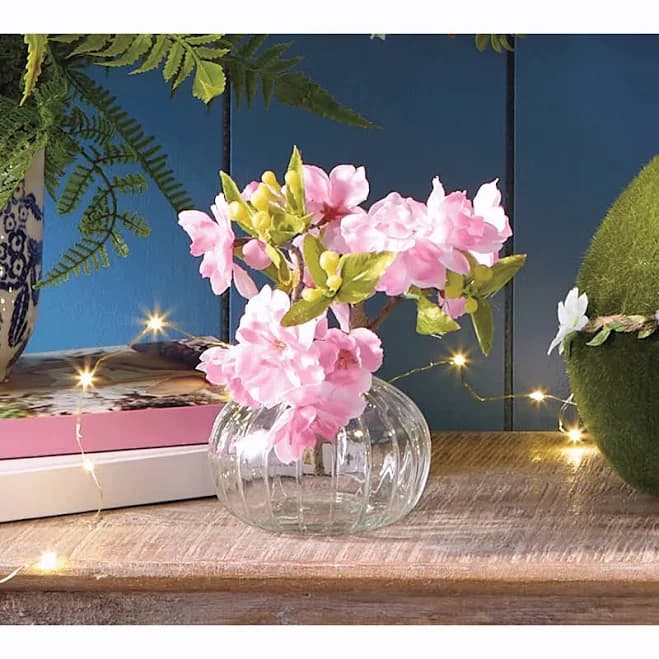 Cherry Blossom Glass Vase