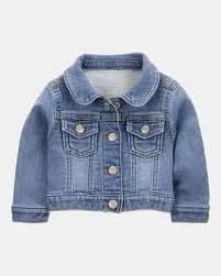 Baby Girl Knit-Like Denim Jacket - Medium Wash - OshKosh B'gosh | Carter's