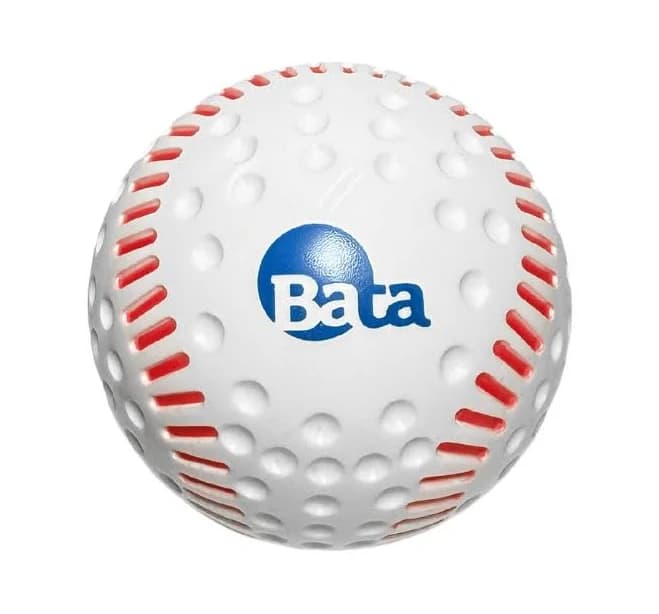 Factory Seconds- Bata 9in White Dimpled Baseballs with Simulated Red Seams (12 Pack)