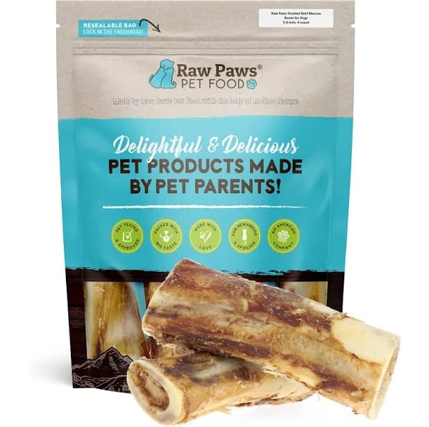 Raw Paws Smoked Beef Marrow Bones for Dogs