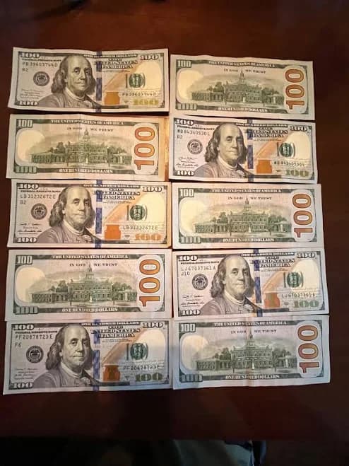 Lot 10x One Hundred ($1,000) Dollar Bills Real U.s. Money From Pack.