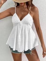 Soleia Solid Guipure Lace Insert Cami Top | SHEIN