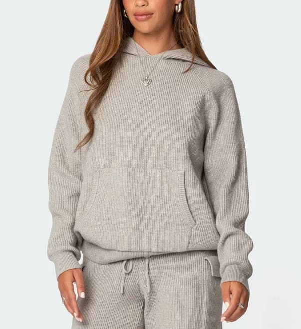 Edikted Wynter Oversized Knit Hoodie