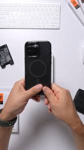 Amazon.com: Spigen for iPhone 16 Pro Case, Ultra Hybrid MagFit [Anti-Yellowing] [Compatible with Magsafe] - Frost Black : Cell Phones & Accessories