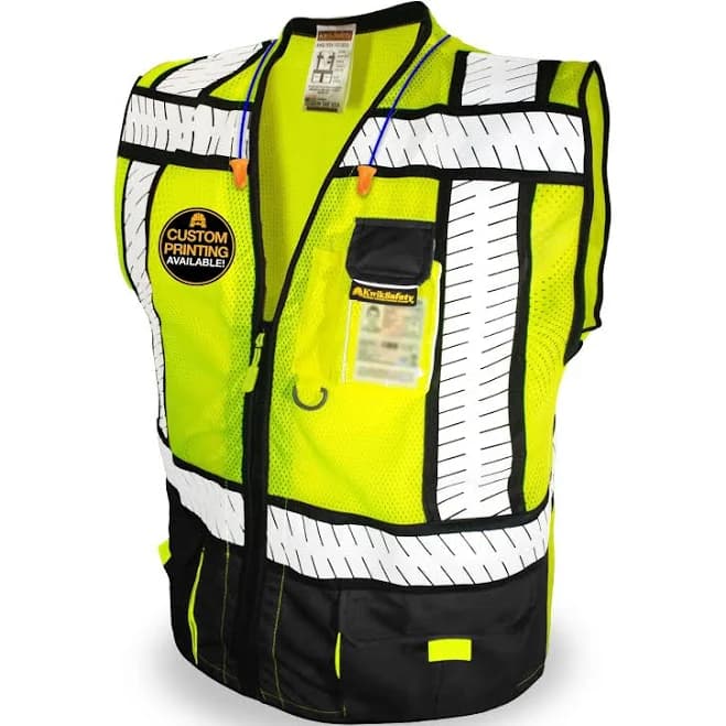 SPECIALIST Safety Vest Class 2 ANSI OSHA Hi Vis PPE | Yellow/Black 3XL