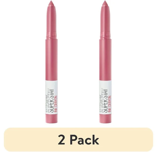 (2 pack) Maybelline Super Stay Ink Crayon Lipstick, Matte Longwear Lipstick Makeup, Seek Adventure, 0.04 oz.