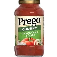 Prego Chunky Tomato, Onion and Garlic Pasta Sauce
