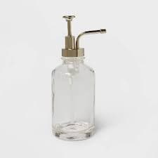 Oilcan Soap Dispenser Clear - Threshold™: Glass & Plastic, Bathroom Accessory, Gel Soap Compatible : Target