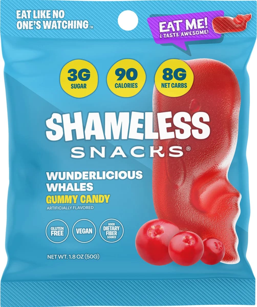 Shameless Snacks Gummy Candy Wunderlicious Whales
