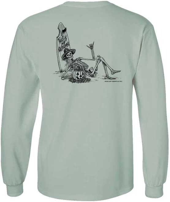 Koloa Surf Men's Heavy Cotton Long Sleeve Tee Halloween Logo Collection