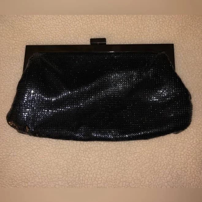 Kate Landry Women's Ruched Metal Mesh Clutch