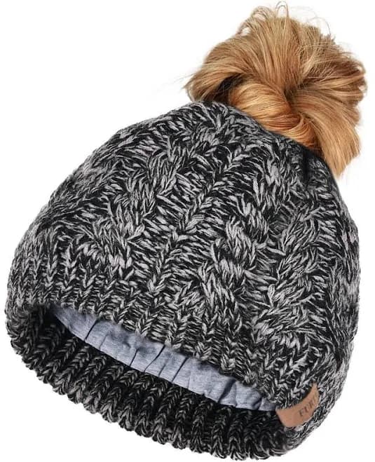 Furtalk Women's Ponytail Beanie with Tail Hole