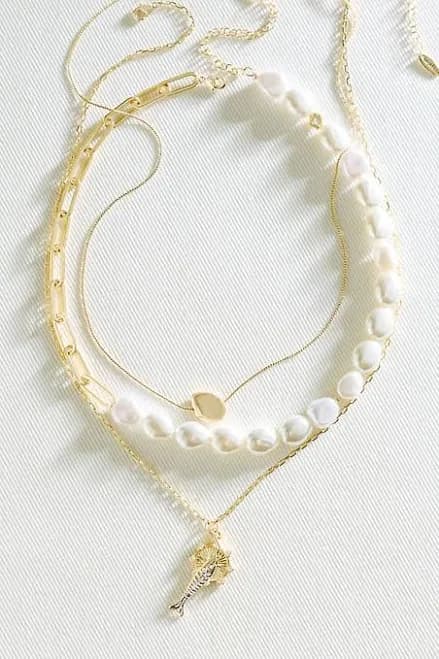 Anthropologie Shades of Sea Layering Necklaces