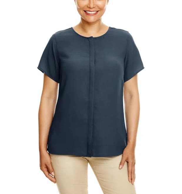 Ladies Crepe Short Sleeve Tunic