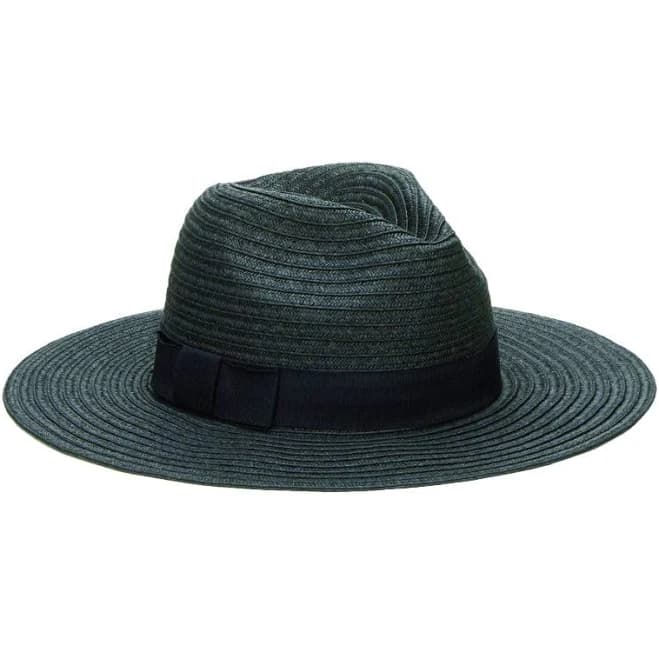 San Diego Hat Co. Women's Paper Braided Fedora with Bow Band