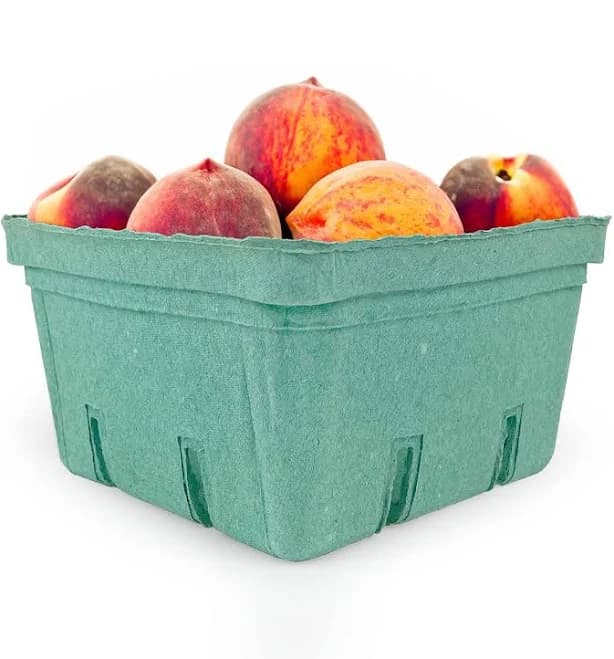 2.5 qt. Green Molded Pulp Berry / Produce Basket