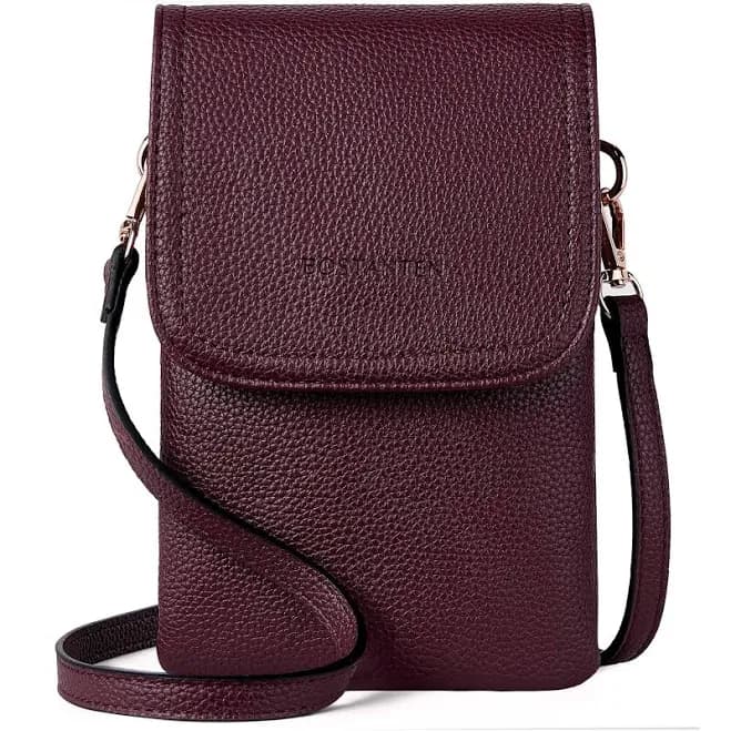 Bostanten Leather Crossbody Cell Phone Bag