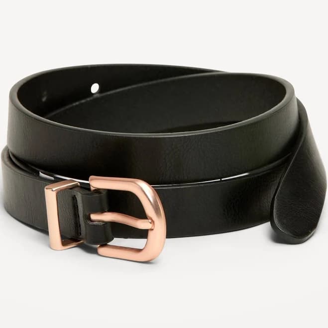 Old Navy Women's Classic Slim Faux-Leather Belt