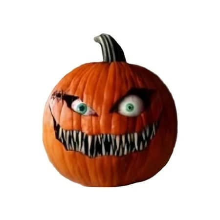 Tansiding 1pcs Spooky Halloween Pumpkin Lantern - Realistic Carved Face Decoration, Resin Jack O Lantern for Indoor Outdoor Party Festive Scary Vibe,
