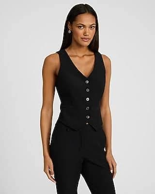 Express Women's Editor Studio Stretch Twill Blazer Vest