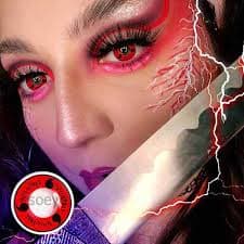 Red Sasuke Uchiha Anime Cosplay Contact Lenses Yearly – Esoeye
