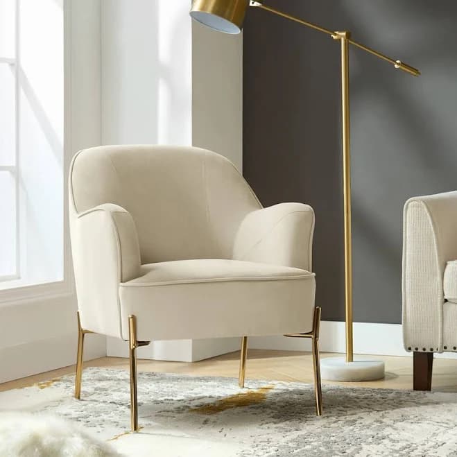 etta avenue Cleo 26" Wide Contemporary Chair with Recessed Arms