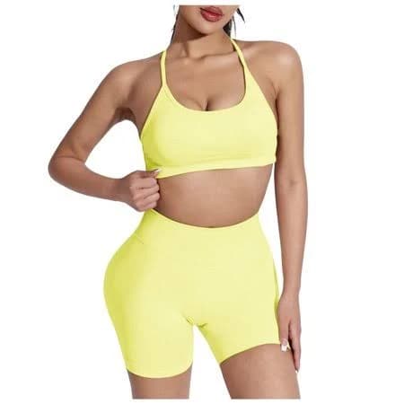 2pcs Seamless High Waist Ribbed Tank Workout Sets