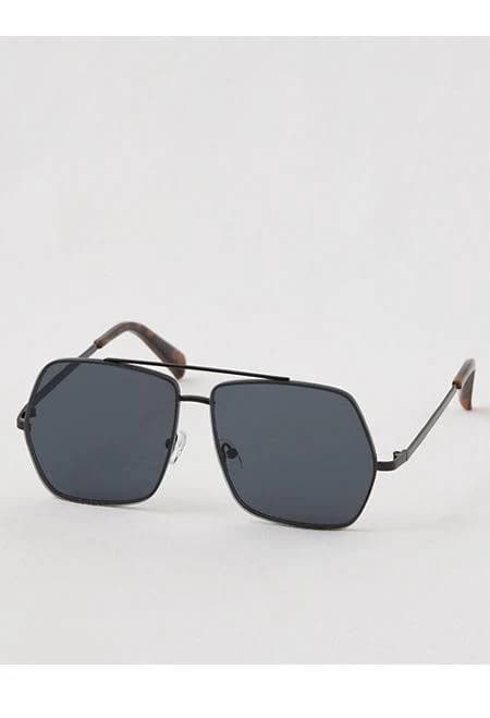 Aerie Oversized Vacay Mode Sunglasses Women's Black One Size
