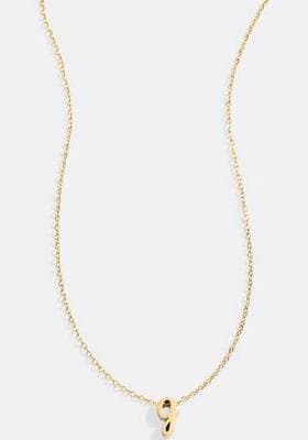 Mint & Lily Tiny Script Initial Necklace