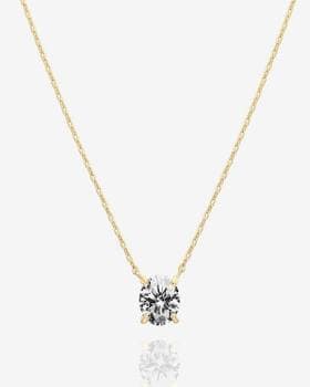 Women Vermeil Solitaire Necklace
