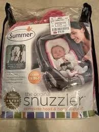 Summer Snuzzler Complete Head & Body Support Infant White Pink Head Support