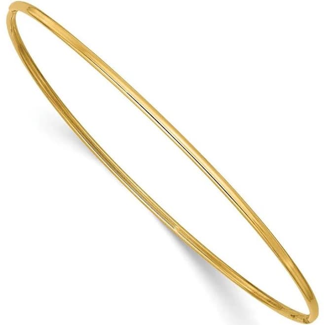 14K Yellow Gold Curata Slip-On Stackable Bangle Bracelet