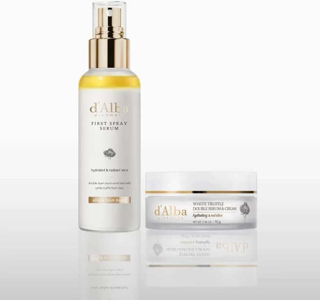 d'Alba White Truffle First Spray Serum & White Truffle Double Serum and Cream