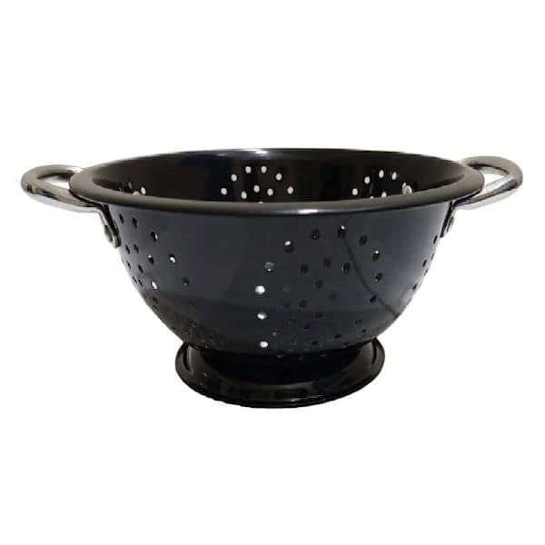 At Home Black Stainless Colander