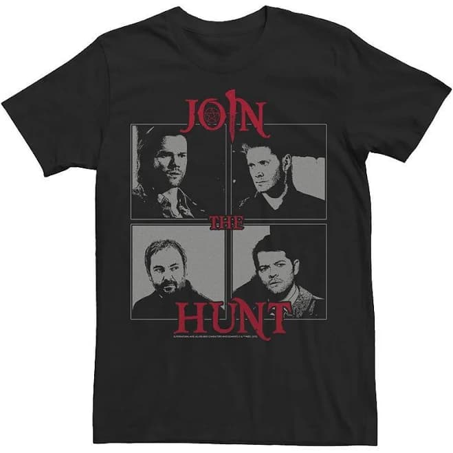 Supernatural Men's Join The Hunt Squares T-Shirt