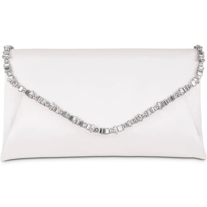 Badgley Mischka Mika Elegant Satin Envelope Clutch