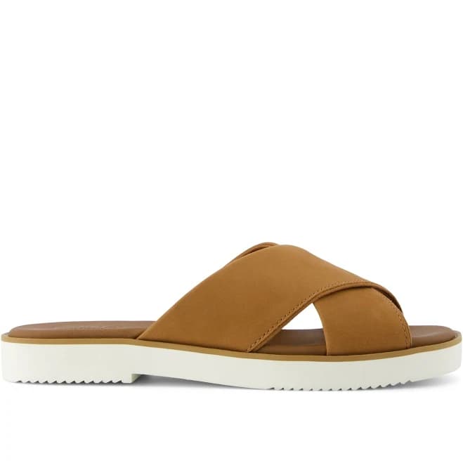 TOMS Women's Mae Crossover Leather Sandals