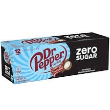 Dr Pepper Original Creamy Coconut Zero Sugar Soda, 12 fl oz, 12 Pack Cans - Walmart.com