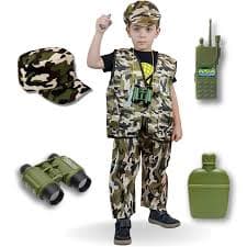 Fitto Military Costume For Boys Set Camo Uniform One Size | Desertcart Cyprus