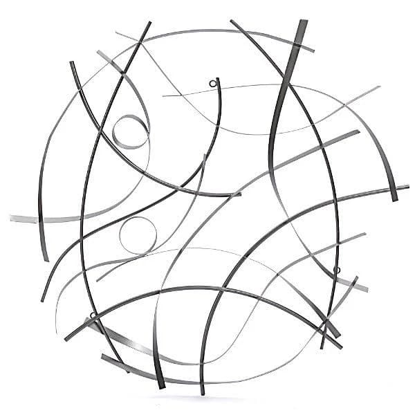 LuxenHome Abstract Round Metal Wall Decor