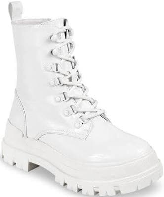 Mid Calf Patent Platform Boots