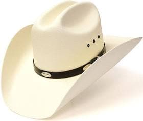Western Express Classic Cattleman Straw Cowboy Hat with Silver Conchos