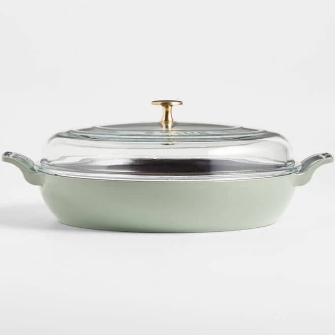 Staub 3.5-Qt. Eucalyptus Braiser with Glass Lid
