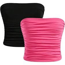 Women's Asymmetrical Neck Ruched Cropped Top Sleeveless Summer Dressy Tops For Women at Amazon Women's Clothing store