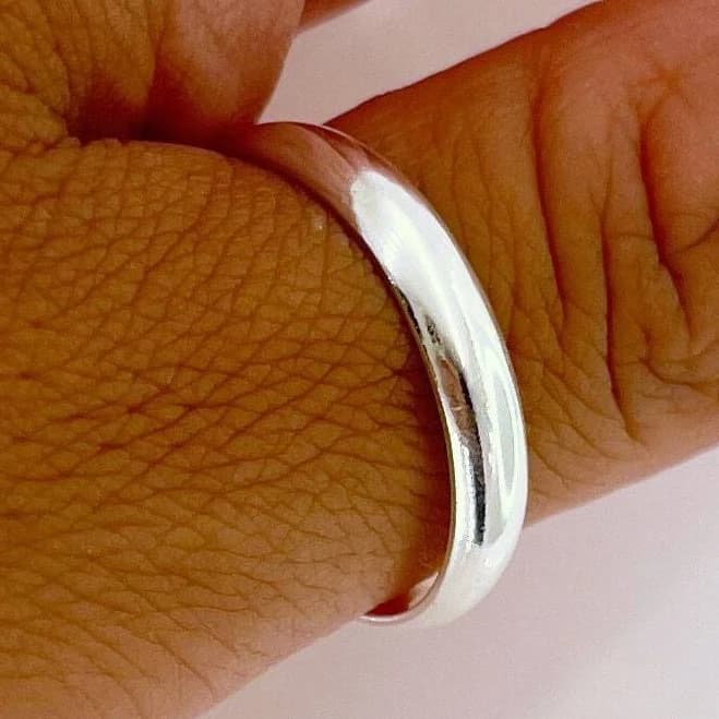 Sterling Silver Wedding Band Ring