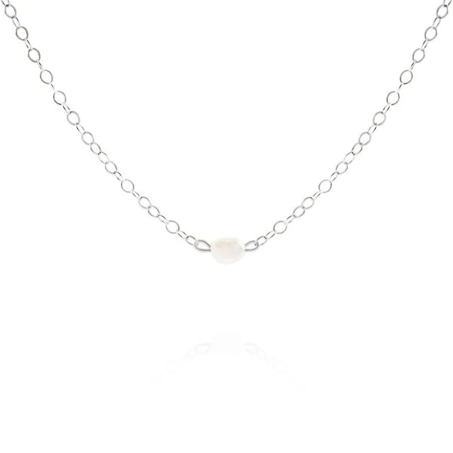 Dainty Pearl Choker Necklace Kindness Gems 14k Gold